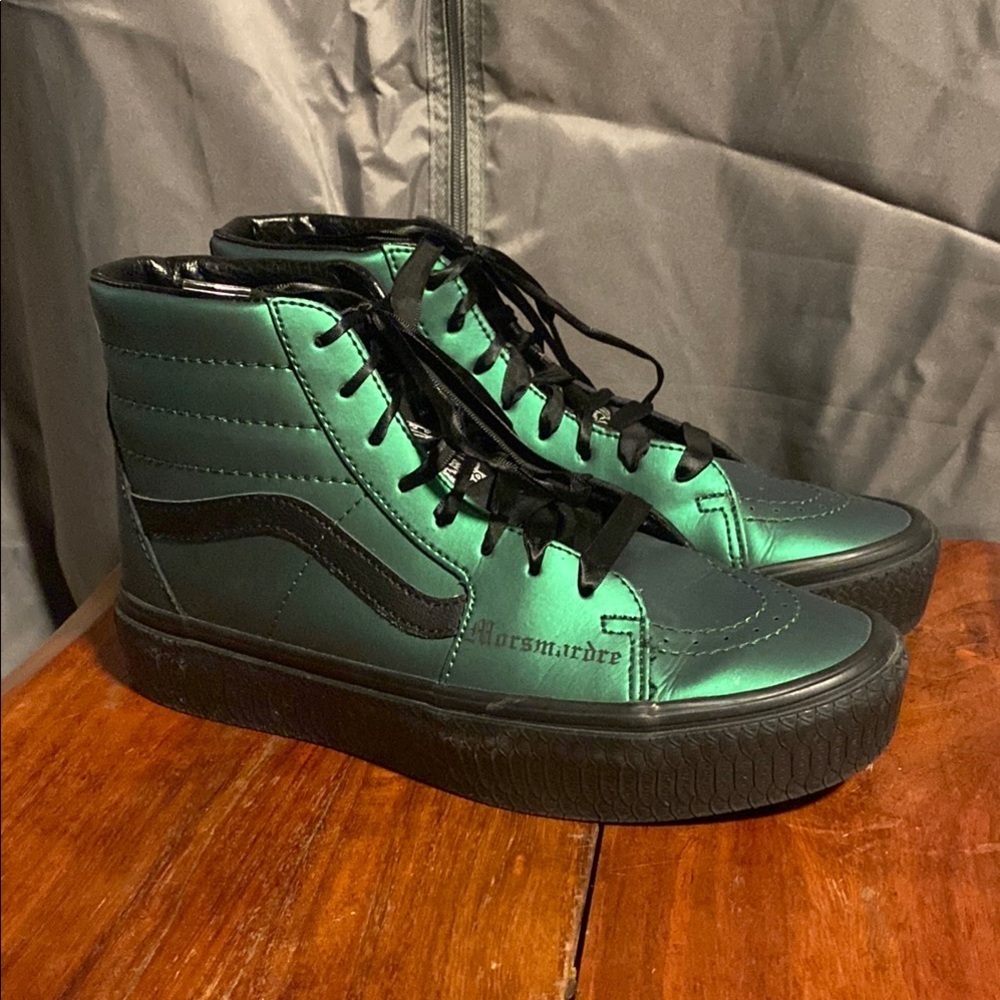 Vans Green and Black Lace-Up Boots with Signature Style Harry Potter Edition - Picture 1 of 8